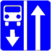 Дорожный знак Дорога с полосой для движения маршрутных транспортных средств